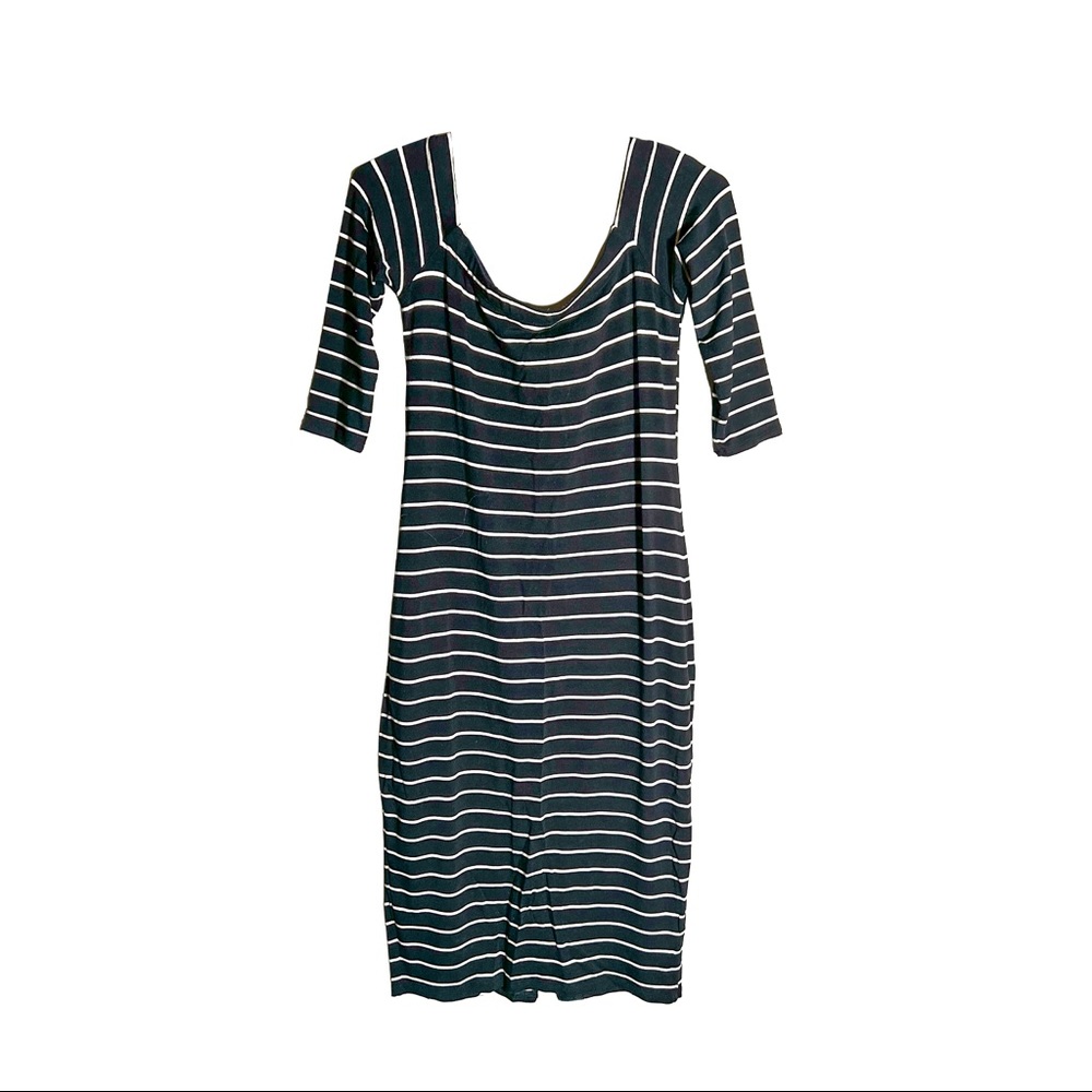 Black & White Midi Dress
